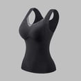 thumbnail image 2 of CBASIHI Womens Thermal Underwear Tank Tops- Stretchy Fall Winter Slim Fit V Neck Sleeveless Undershirt with Built in Bra Black Size M, 2 of 9