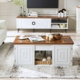 thumbnail image 6 of MARNUR 48" Lift Top Coffee Table with Storage, Rustic Wood, Farmhouse Center Table for Living Room, Rectangle, 6 of 9