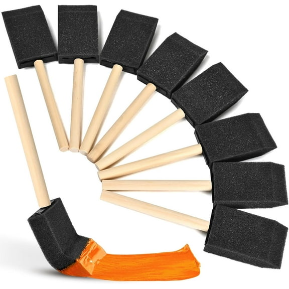 Foam Paint Brushes 8pcs Sponge Paint Brush Foam Brushes for Painting Staining Craft /Art(1.97×6.3in)