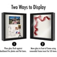 thumbnail image 3 of 11x11 Shadow Box Frame with Shatter-Resistant Glass - Silhouette Collection - Large Shadow Box Display Case for Tabletop and Wall Display - Black with Soft Felt Back, 3 of 6