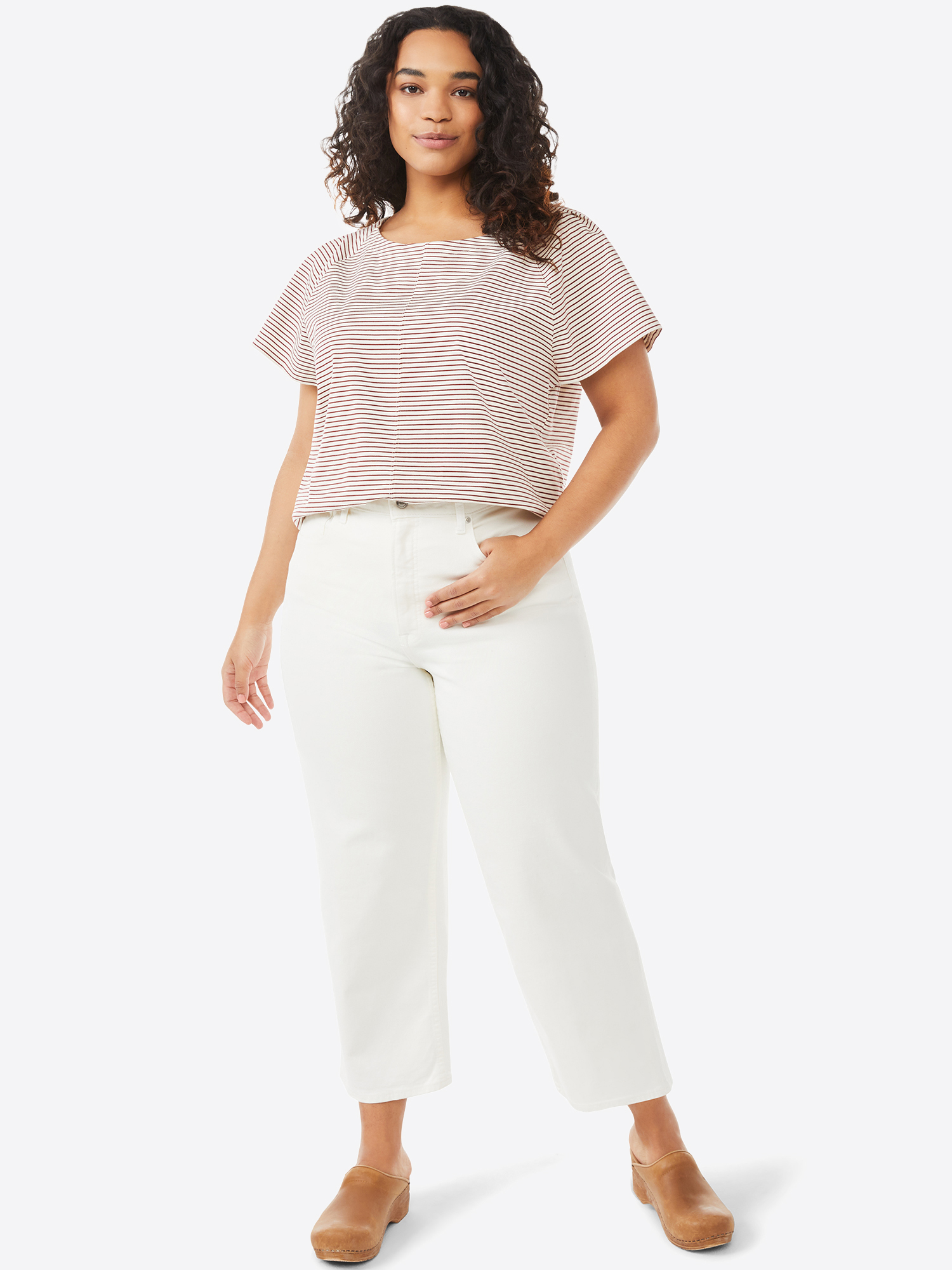Free Assembly Women's Cropped Wide Straight Jeans - image 3 of 7