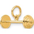 thumbnail image 5 of 14K Yellow Gold 3D Barbell Charm (9.5 X 22) Made In United States a9091, 5 of 6