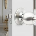 thumbnail image 5 of Bouton de Porte avec Serrure Ensemble de Serrure de Porte avant en Acier Inoxydable Léger Résistant à l'Usure pour Chambre Salle de Bain Salle de Classe Débarras Poignée Ronde Sans Bavure Poignées de Porte Intérieures avec 3 Clés, 5 of 5
