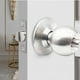 thumbnail image 5 of Pomo de puerta con cerradura Juego de cerradura de puerta delantera de acero inoxidable, ligero, resistente al desgaste, para dormitorio, baño, aula, trastero, manija de bola redonda, pomos de puerta, 5 of 5