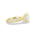 thumbnail image 3 of 2.00Ct Cushion Cut Moissanite Solitaire Engagement Ring, Hidden Halo, 14K Yellow Gold, US 5.5, 3 of 7