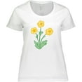 thumbnail image 3 of Inktastic Yellow Buttercup Flowers Women's Plus Size T-Shirt, 3 of 5