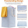 thumbnail image 2 of Cesto de ropa Lifewit, grande, plegable, 3 x 80 L, impermeable, azul, 2 of 9