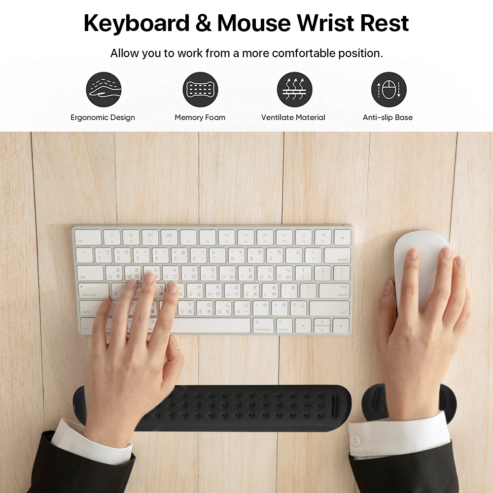 OWNTECH Ergonomic Keyboard and Mouse Wrist Rest Set photo 6