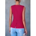 thumbnail image 2 of Chaleco PRETTYGARDEN para Mujer Sin Mangas con Botones Magenta XXL, 2 of 8