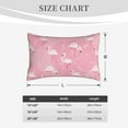 thumbnail image 4 of Sikiie Pink Flamingos and Flowers Print Plush Pillow Cover, Wrinkle-proof and Stain-resistant Pillow Protector without Pillow Core, Home Decoration-16"x24", 4 of 6