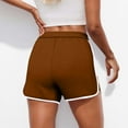 thumbnail image 4 of Bloomae Women Running Shorts Stretch Tummy Control Athletic Shorts Summer High Waisted Tennis Sporty Workout Gym Shorts Brown L, 4 of 8