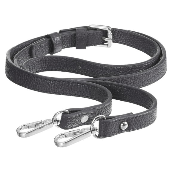Uxcell Leather Shoulder Bag Handle Purse Strap Handbags Belt Strap Bag Accessory 0.6" Wide, 41/51" Long (Grey)