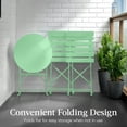 thumbnail image 6 of Best Choice Products 3-Piece Small Bistro Set, Folding Patio Furniture Set of 2 Chairs and Table - Mint Green, 6 of 9