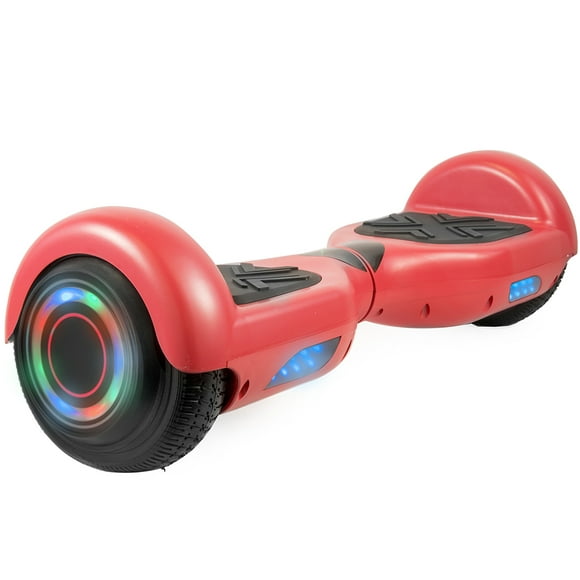 XPRIT HoverBoard with 6.5" Tires, Up to 6.4KM Range, Bluetooth, UL2272-Certified, LED Wheels - RED