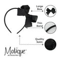 thumbnail image 4 of Motique Accessories Little Girls Headband with Side Grosgrain Bow - Black, 4 of 5