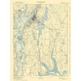 thumbnail image 3 of USGS 12x14 Black Modern Framed Museum Art Print Titled - Fall River Massachusetts Quad - USGS 1893, 3 of 5