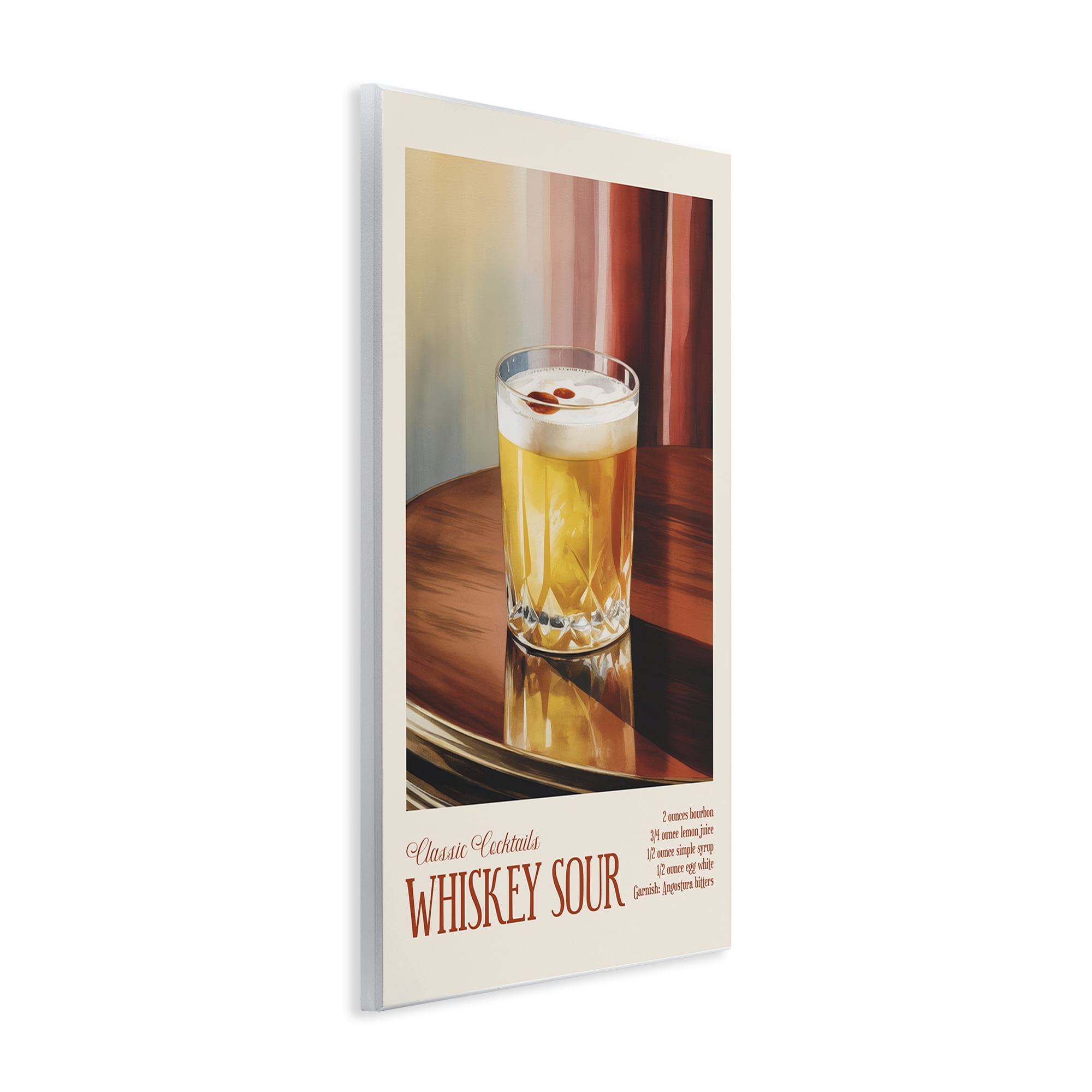 Stupell Industries Whiskey Sour on Table Wall Plaque Art, design by Andreas Magnusson