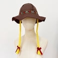 thumbnail image 3 of Byfri Floral Embroidered Oktoberfest Hat with Braids Bavarian Festival Headwear 60cm, 3 of 7