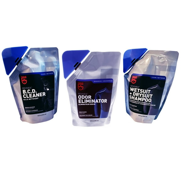 Gear Aid Wetsuit Drysuit Shampoo Mirazyme Odor Eliminator with BC Life