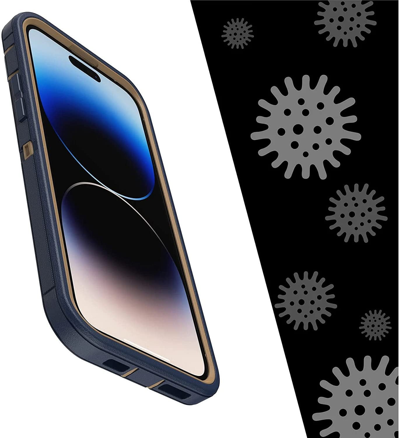 OtterBox Shockproof Back Cover Cell Phone Case for Apple iPhone 14 Pro Max, Blue