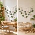 thumbnail image 6 of Handwoven Boho Leaf Wall Hanging with Wooden Beads and Layered Tassels, Cotton Macrame Tapestry for Bedroom Living Room Hotel Rustic European Decor, 6 of 7