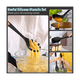 thumbnail image 3 of Juego de utensilios de cocina de silicona, juego de 6 utensilios de cocina negros resistentes al calor, espátula, cucharón y cuchara, 3 of 6