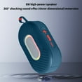thumbnail image 4 of LACKUST Portable Bluetooth 5.3 Speaker, Mini Wireless Speaker with RGB Lights, 8W Stereo Sound, FM Radio, TF Card/USB, Outdoor Travel Blue Speaker, 4 of 6