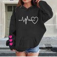 thumbnail image 2 of CPNG Girls Hoodies Tops Heart Print Long Sleeve Hooded Sweatshirts with Front Pocket Kids Loose Fit Daily Pullover Sweatshirt, 2 of 5