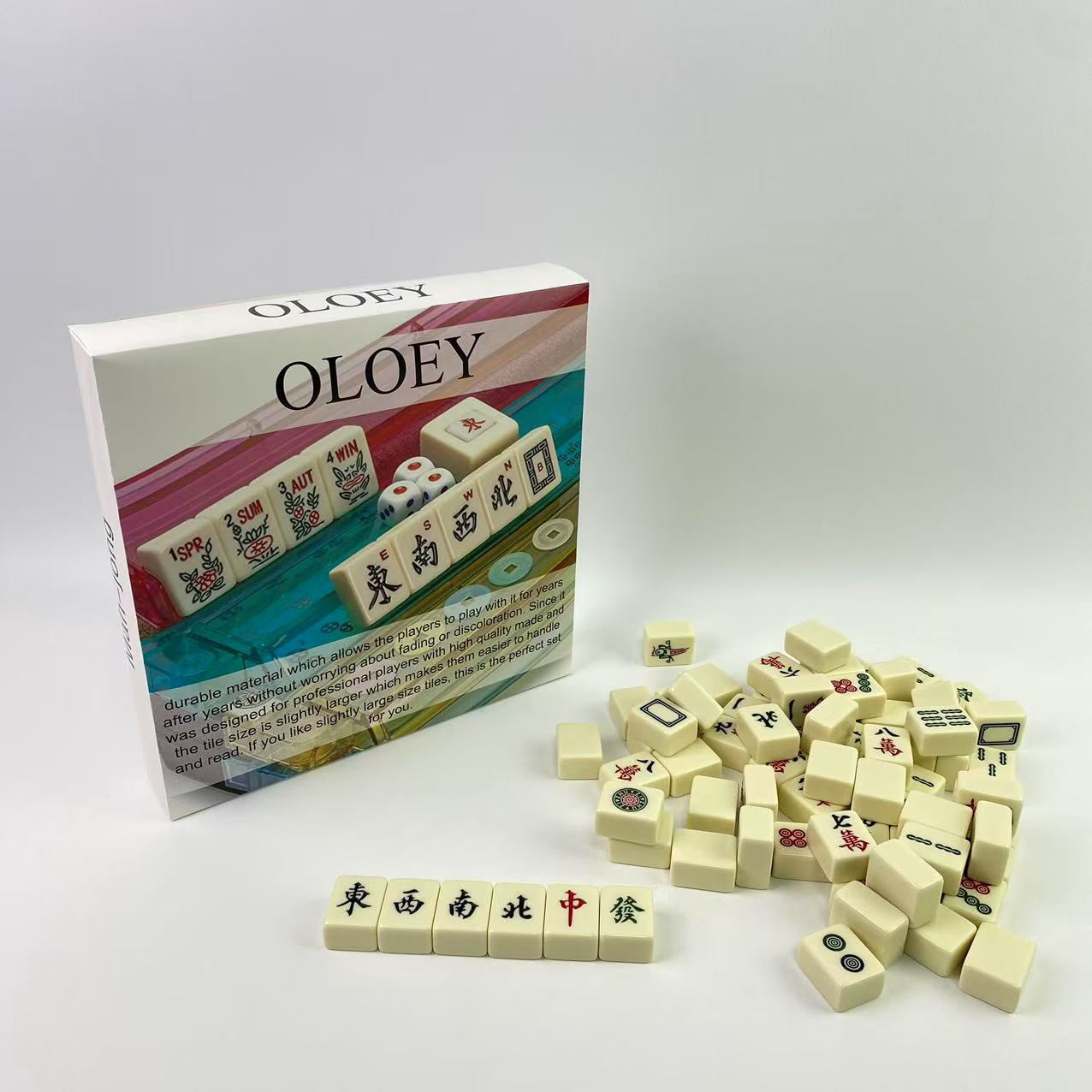 American Mahjong Set Aus Melamin – 166 Spielsteine Mit Tragetasche Für Unterwegs