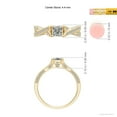 thumbnail image 3 of ANGARA Natural Diamond Crossover Engagement Ring in 14K Yellow Gold for Women (Size-4.4mm| Color-K| Clarity-I3) | April Birthstone, Anniversary, Jewelry Gift for Women | Natural Diamond Ring, 3 of 7