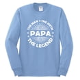 thumbnail image 2 of Wild Bobby, Papa Man Myth Legend Funny Dad Uncle Papa Granpa Dad Gift, Father's Day, Men Long Sleeve Shirt, Light Blue, 3X-Large, 2 of 4