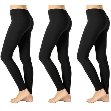 No Nonsense Women's Cotton Legging, Black, Large - Walmart.com