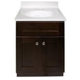 thumbnail image 6 of Design House Brookings 25" x 22" Ready to Assemble Shaker 2-Door Bath Vanity with Cultured Marble 4" Centerset Top, Espresso/White, 6 of 30