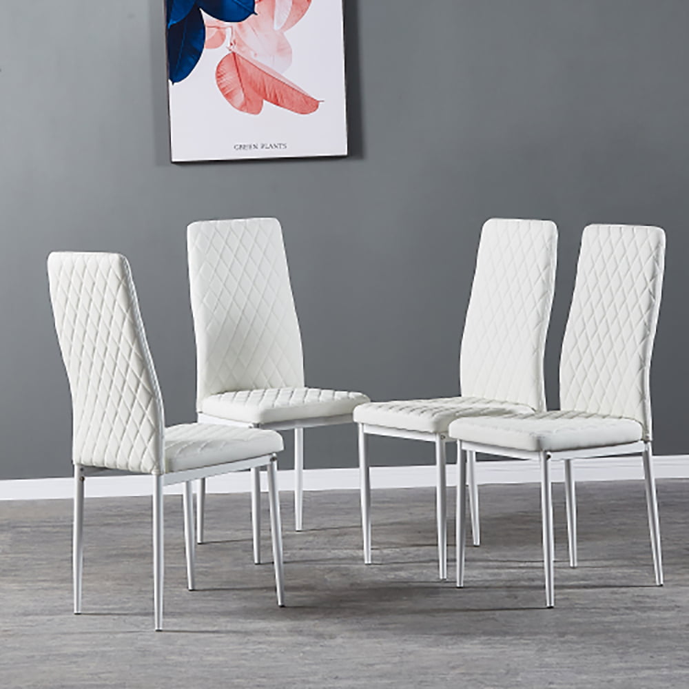 Dining Chairs Set of 4, Classic Upholstered Accent Dining Chair, Mid ...