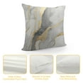thumbnail image 4 of GOSMITH  White Marble Throw Pillow Cover Fashion Marbling Granite Stone Soft Solid Square Cushion Case Decorative Pillow Cases for Sofa Bedroom Car Gold Black Gray, 4 of 5