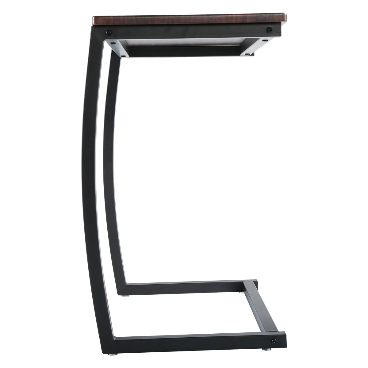 Lowestbest C Shape Accent Side End Table w/ Brown Desktop Lowestbest C Shape Accent Side End Table w/ Brown Desktop