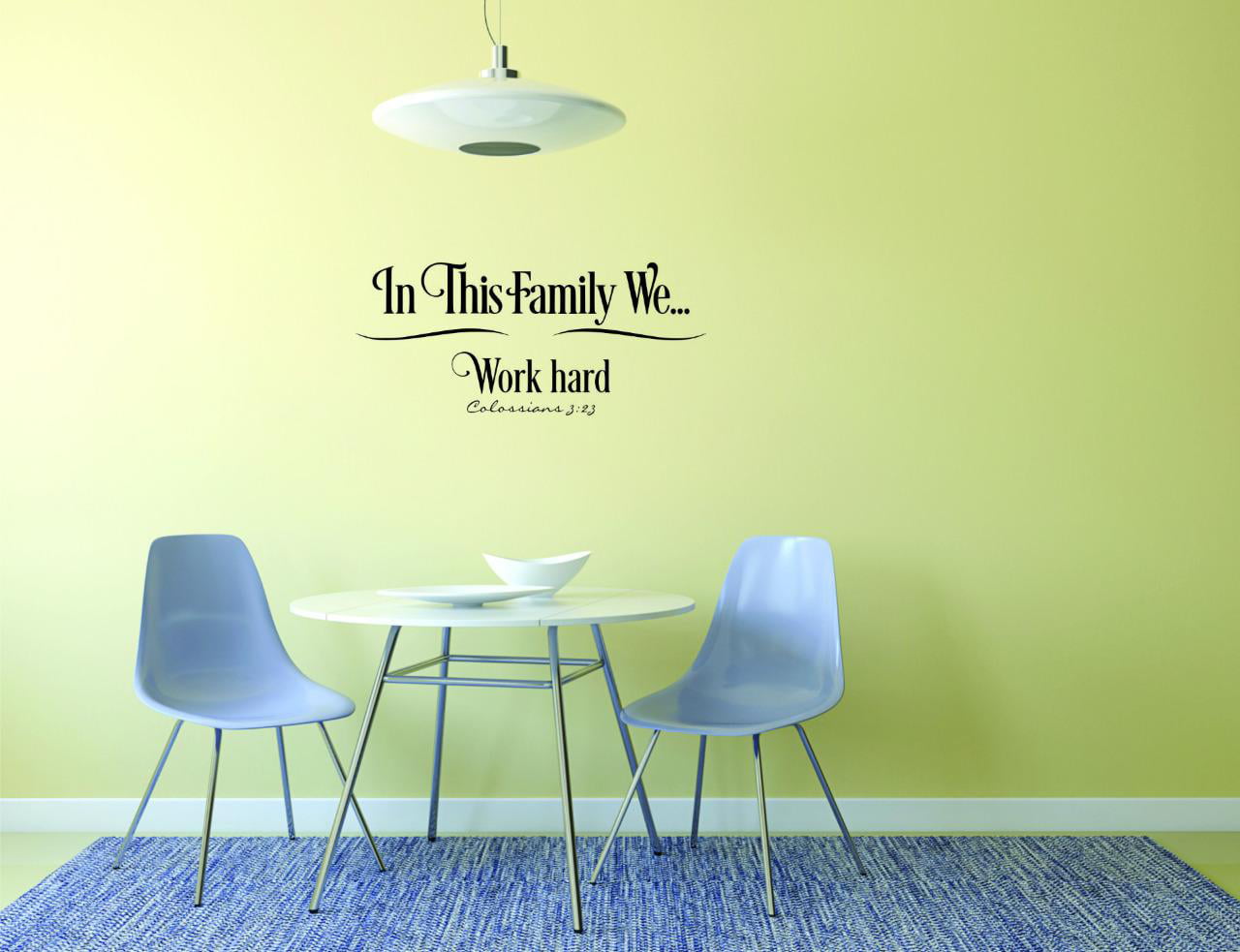 Design with Vinyl Moti 2548 1 Decal Black Size 10 Inches x 20 Inches in This Family We Peel & Stick Wall Sticker Work Hard Living Room Quote Color