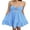 Blue, variant on Womens Y2K Strapless Tube Dress Twist Knot Front Cut Out Babydoll Dress Smocked Backless Flowy Ruffle Hem Dresses