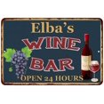 thumbnail image 1 of Elba's Green Wine Bar Sign Wall Decor 12 x 18 Matte Finish Metal 112180043155, 1 of 1