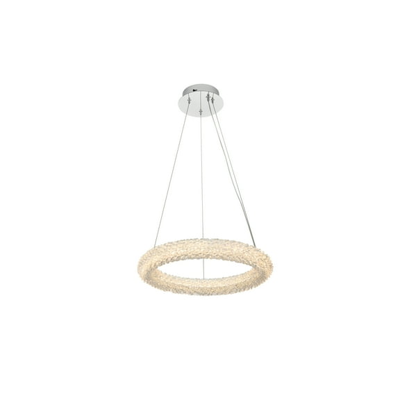 Elegant Lighting Bowen 18 Inch Adjustable Led Chandelier In Chrome