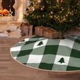 thumbnail image 5 of Sikiie Green White Lumberjack Plaid Nativity Christmas Tree Skirt, Jesus Christian Winter Holiday Tree Mat Decoration(30-48IN)30", 5 of 6