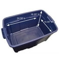 thumbnail image 4 of Rubbermaid 31 Gallon Stackable Storage Container, Dark Indigo Metallic (6 Pack), 4 of 6