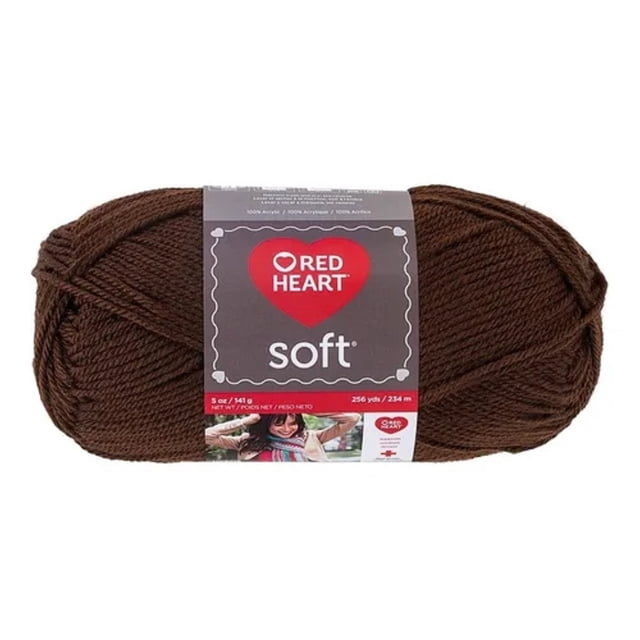 Estambre Suave Chocolate Acrílico Red Heart 9344
