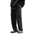 thumbnail image 5 of WQD Mens Cargo Sweatpants Baggy Gym Sweat Pants Drawstring Wide Leg Casual Lounge Pants with Pockets, 5 of 9
