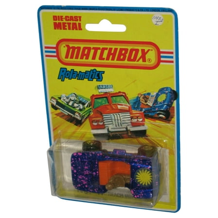 Matchbox Superfast (1975) Lesney Rola-Matics Blue Beach Hopper Vintage Toy Car No. 47 - (Plastic Partially Loose From Card)