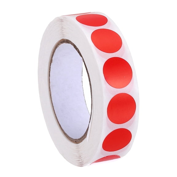 Red Color Coding Dot Stickers 1/2" Adhesive Blank Circle for Price Labeling & Organization