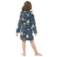 thumbnail image 4 of FORMRS Niños Bathrobe Unisex Hooded Robe Soft Plush Pajamas Sleepwear, Size 10-12T, Blue Fireflies Pattern, 4 of 7