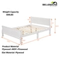 thumbnail image 3 of Queen Size Bed Frame with Headboard and Footboard, Kids Platform Bed Frame Queen Size, Modern Platform Bed Frame for Kids, Girls, Boys(White), 3 of 11