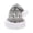 A-Grey156, variant on Yuanlong Womens Santa Hat Reindeer Snowflake Print Christmas Hat Plush Pompom Top Winter Warm Holiday Party Headwear