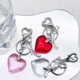 thumbnail image 4 of Osdhezcn Simple Crystal Heart Bowknot Keychain Pendant Keyring Ornament Key Holder, 4 of 12